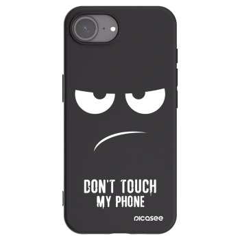 Picasee crna silikonska maskica za Apple iPhone 16e - Don't Touch My Phone