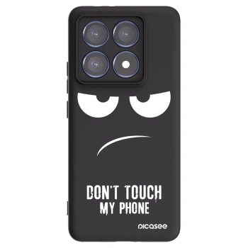 Picasee crna silikonska maskica za Xiaomi 14T Pro - Don't Touch My Phone