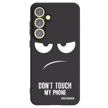 Picasee crna silikonska maskica za Samsung Galaxy S24 FE S721B - Don't Touch My Phone