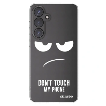 Picasee silikonska prozirna maskica za Samsung Galaxy S24 FE S721B - Don't Touch My Phone