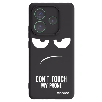 Picasee crna silikonska maskica za Xiaomi Redmi Note 14 5G - Don't Touch My Phone