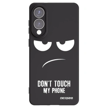 Picasee crna silikonska maskica za Samsung Galaxy S25 Edge 5G - Don't Touch My Phone