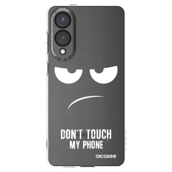 Picasee silikonska prozirna maskica za Samsung Galaxy S25 Edge 5G - Don't Touch My Phone