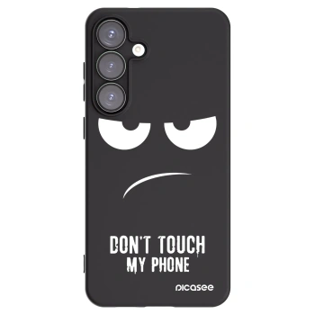 Picasee crna silikonska maskica za Samsung Galaxy S25+ 5G - Don't Touch My Phone