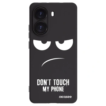 Picasee crna silikonska maskica za Xiaomi Poco X7 Pro 5G - Don't Touch My Phone