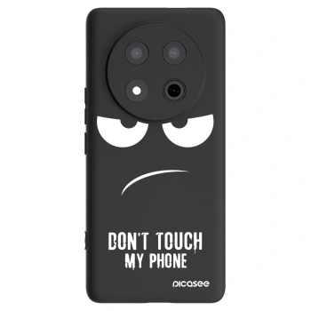 Picasee crna silikonska maskica za Honor Magic7 Lite 5G - Don't Touch My Phone