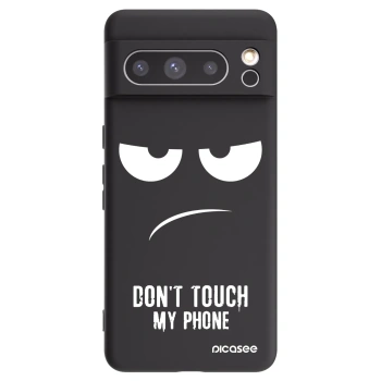Picasee crna silikonska maskica za Google Pixel 8 Pro - Don't Touch My Phone