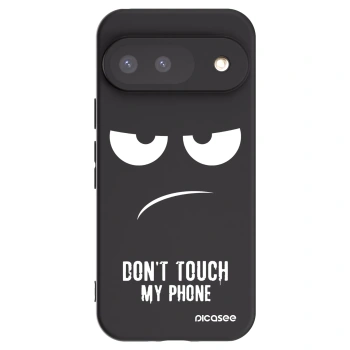 Picasee crna silikonska maskica za Google Pixel 9 - Don't Touch My Phone