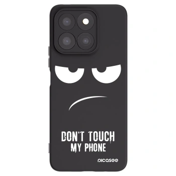 Picasee crna silikonska maskica za Honor X8c - Don't Touch My Phone