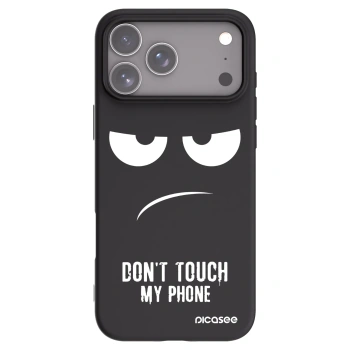 Picasee crna silikonska maskica za Apple iPhone 17 Pro Max - Don't Touch My Phone