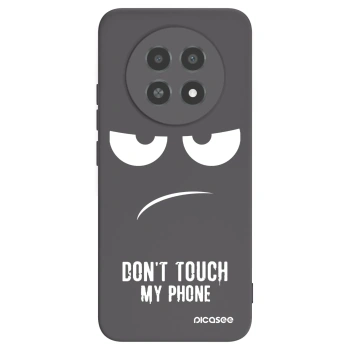 Picasee crna silikonska maskica za Realme 12X - Don't Touch My Phone