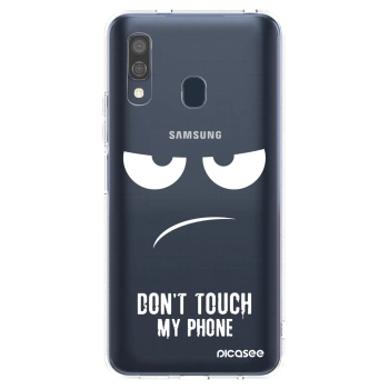 Picasee silikonska prozirna maskica za Samsung Galaxy A40 A405F - Don't Touch My Phone