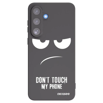 Picasee crna silikonska maskica za Samsung Galaxy S25 FE 5G - Don't Touch My Phone