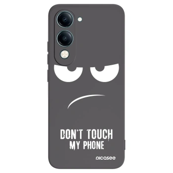 Picasee crna silikonska maskica za Vivo Y29s 5G - Don't Touch My Phone