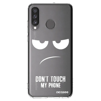 Picasee silikonska prozirna maskica za Huawei P30 Lite - Don't Touch My Phone
