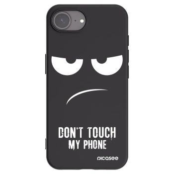 Picasee crna silikonska maskica za Apple iPhone 17e - Don't Touch My Phone