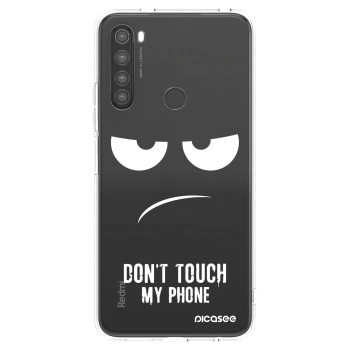 Picasee silikonska prozirna maskica za Xiaomi Redmi Note 8 - Don't Touch My Phone