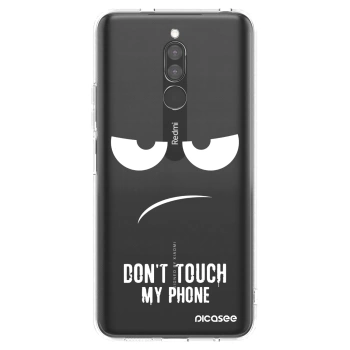 Picasee silikonska prozirna maskica za Xiaomi Redmi 8 - Don't Touch My Phone