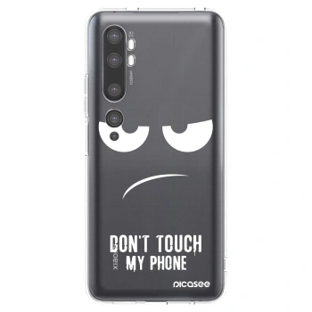 Picasee silikonska prozirna maskica za Xiaomi Mi Note 10 (Pro) - Don't Touch My Phone