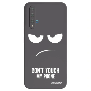 Picasee crna silikonska maskica za Huawei Nova 5T - Don't Touch My Phone