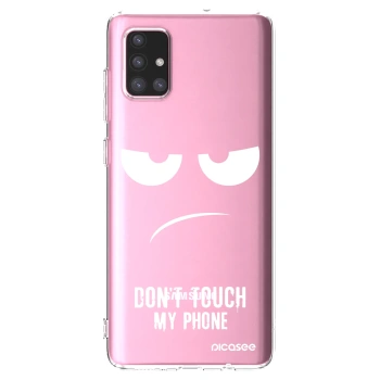 Picasee silikonska prozirna maskica za Samsung Galaxy A71 A715F - Don't Touch My Phone