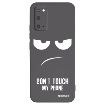 Picasee crna silikonska maskica za Samsung Galaxy S20 G980F - Don't Touch My Phone