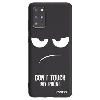 Picasee crna silikonska maskica za Samsung Galaxy S20+ G985F - Don't Touch My Phone