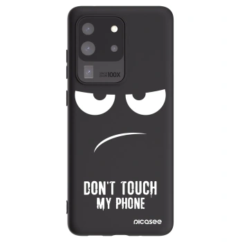 Picasee crna silikonska maskica za Samsung Galaxy S20 Ultra 5G G988F - Don't Touch My Phone