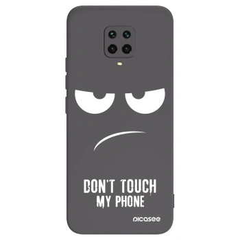 Picasee crna silikonska maskica za Xiaomi Redmi Note 9 Pro - Don't Touch My Phone