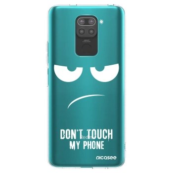 Picasee crna silikonska maskica za Xiaomi Redmi Note 9 - Don't Touch My Phone