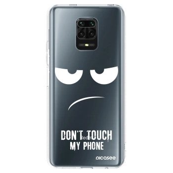 Picasee silikonska prozirna maskica za Xiaomi Redmi Note 9S - Don't Touch My Phone