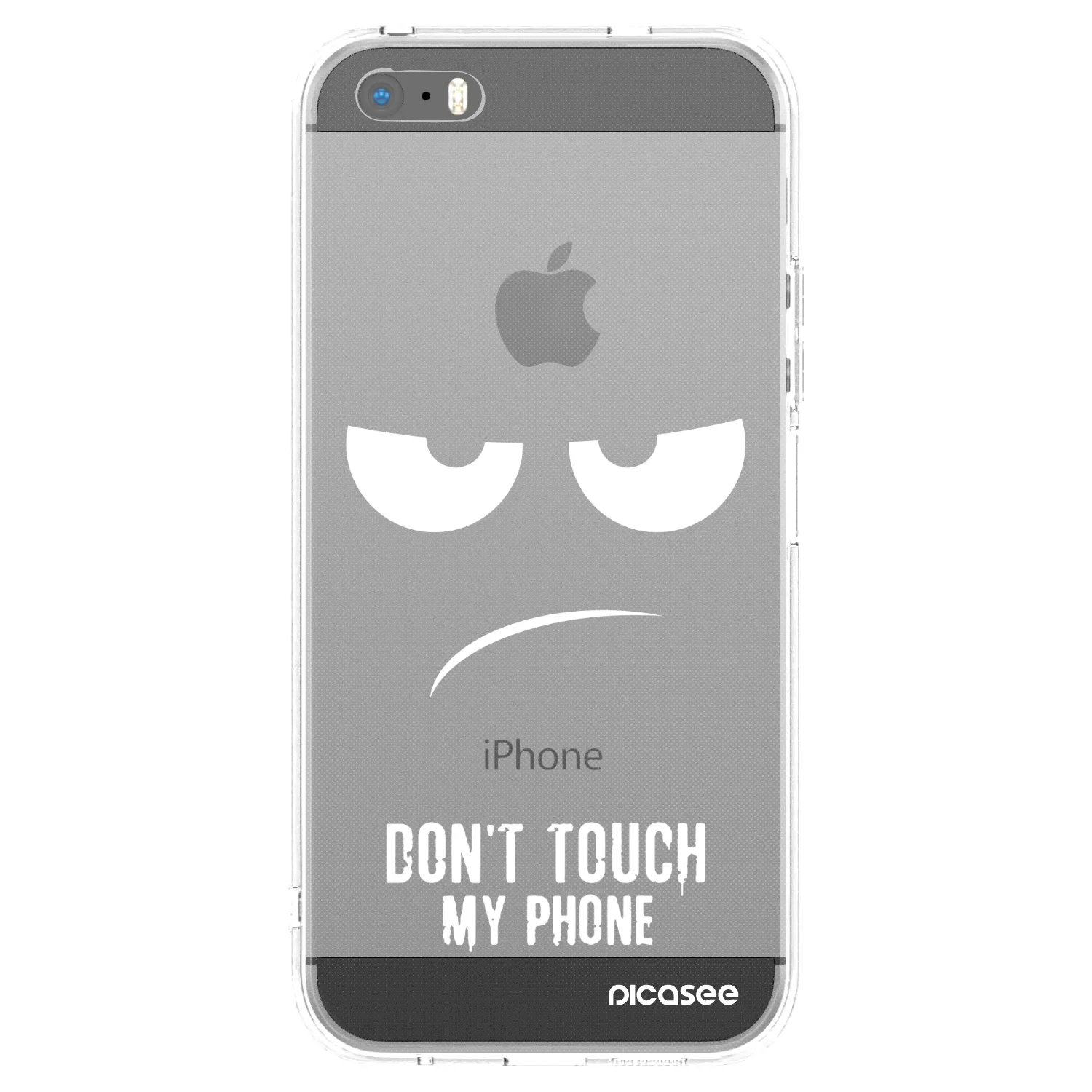 Picasee silikonska prozirna maskica za Apple iPhone 5/5S/SE - Don't Touch My Phone