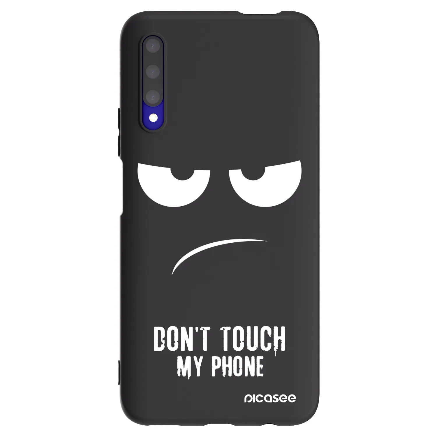 Picasee crna silikonska maskica za Honor 9X Pro - Don't Touch My Phone