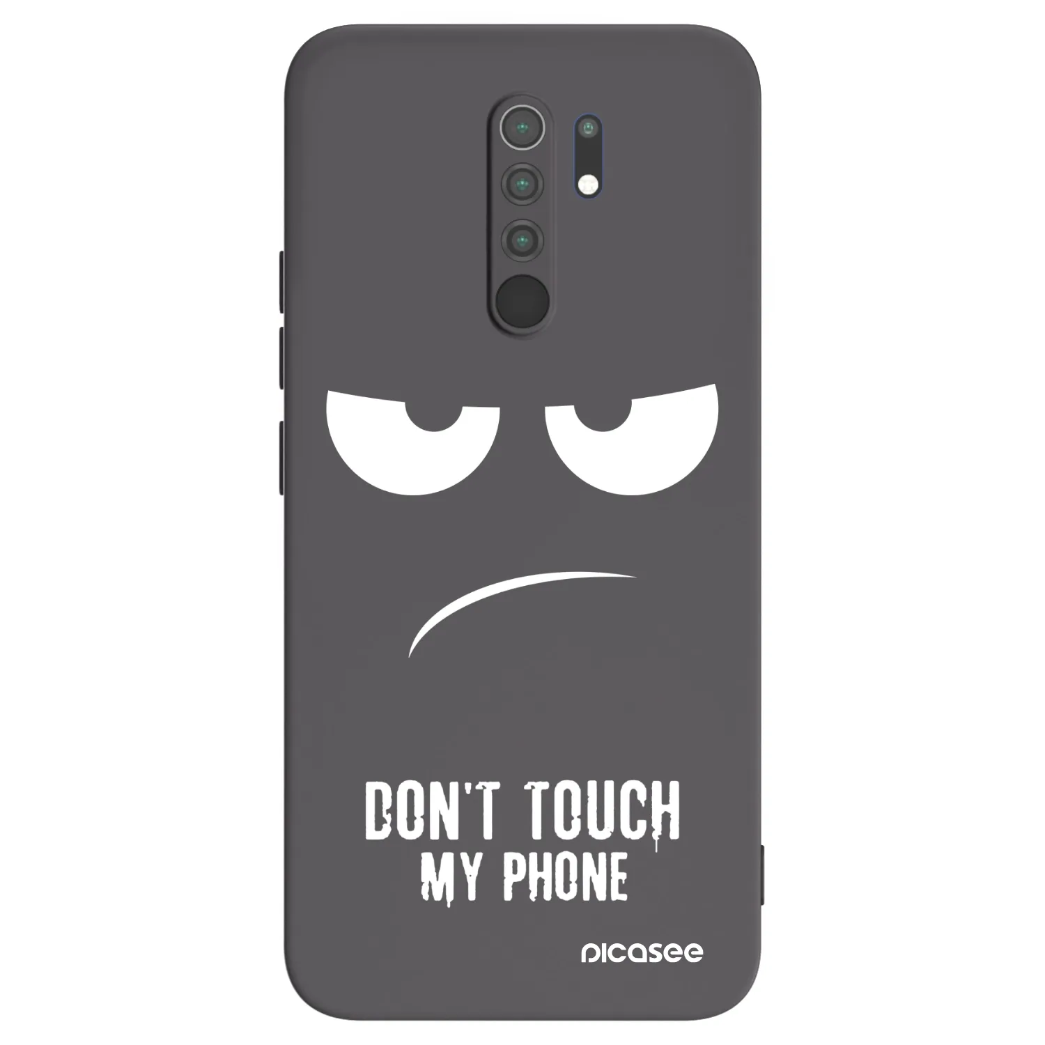 Picasee crna silikonska maskica za Xiaomi Redmi 9 - Don't Touch My Phone