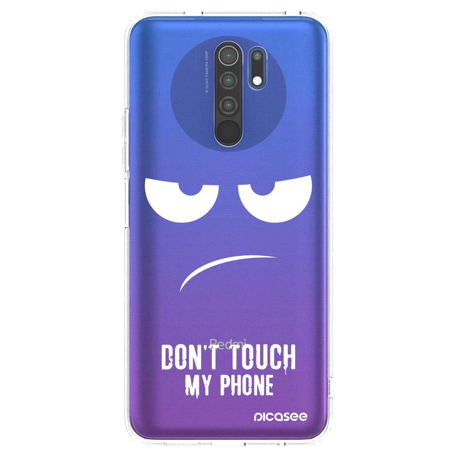 Picasee silikonska prozirna maskica za Xiaomi Redmi 9 - Don't Touch My Phone