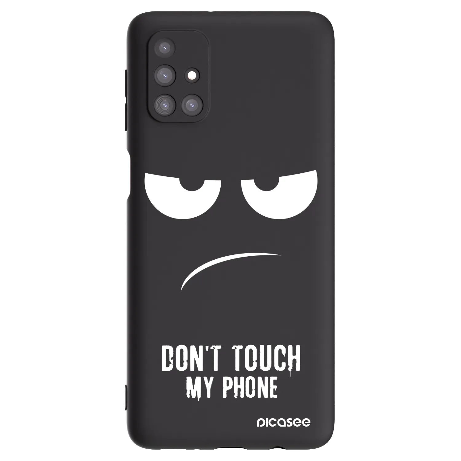 Picasee crna silikonska maskica za Samsung Galaxy M31s - Don't Touch My Phone