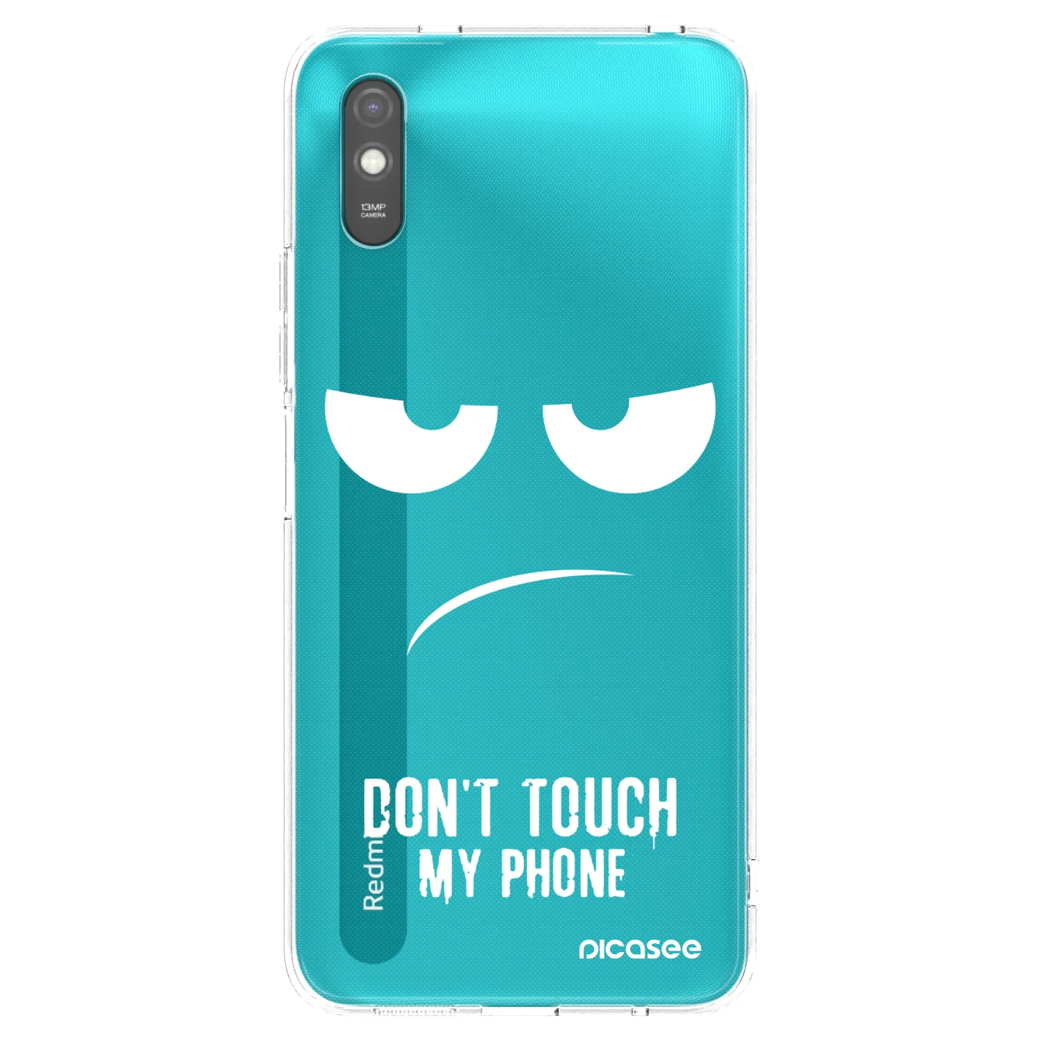 Picasee crna silikonska maskica za Xiaomi Redmi 9A - Don't Touch My Phone