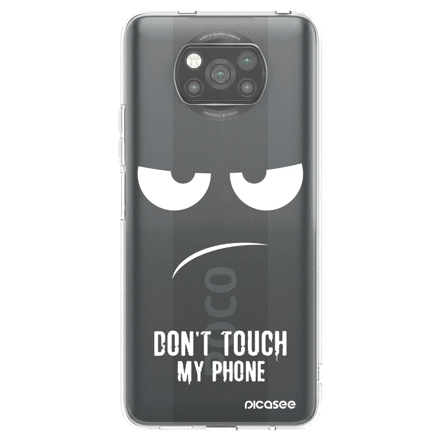 Picasee crna silikonska maskica za Xiaomi Poco X3 - Don't Touch My Phone