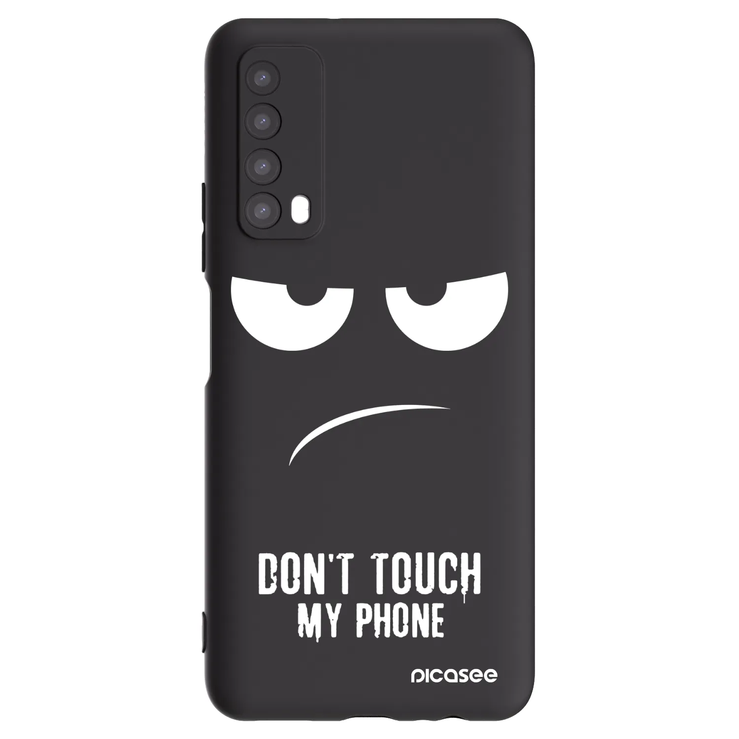 Picasee crna silikonska maskica za Huawei P Smart 2021 - Don't Touch My Phone