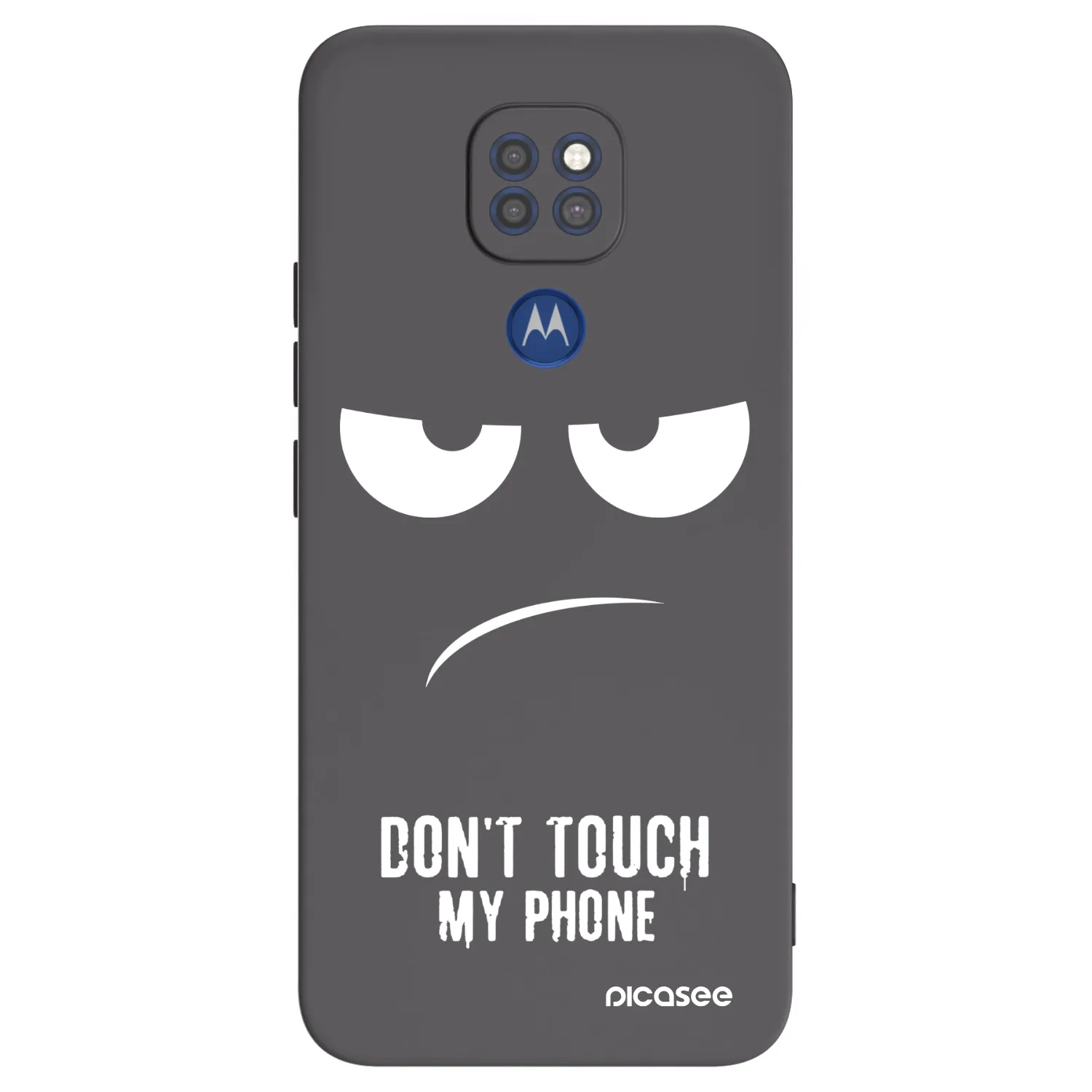 Picasee crna silikonska maskica za Motorola Moto G9 Play - Don't Touch My Phone