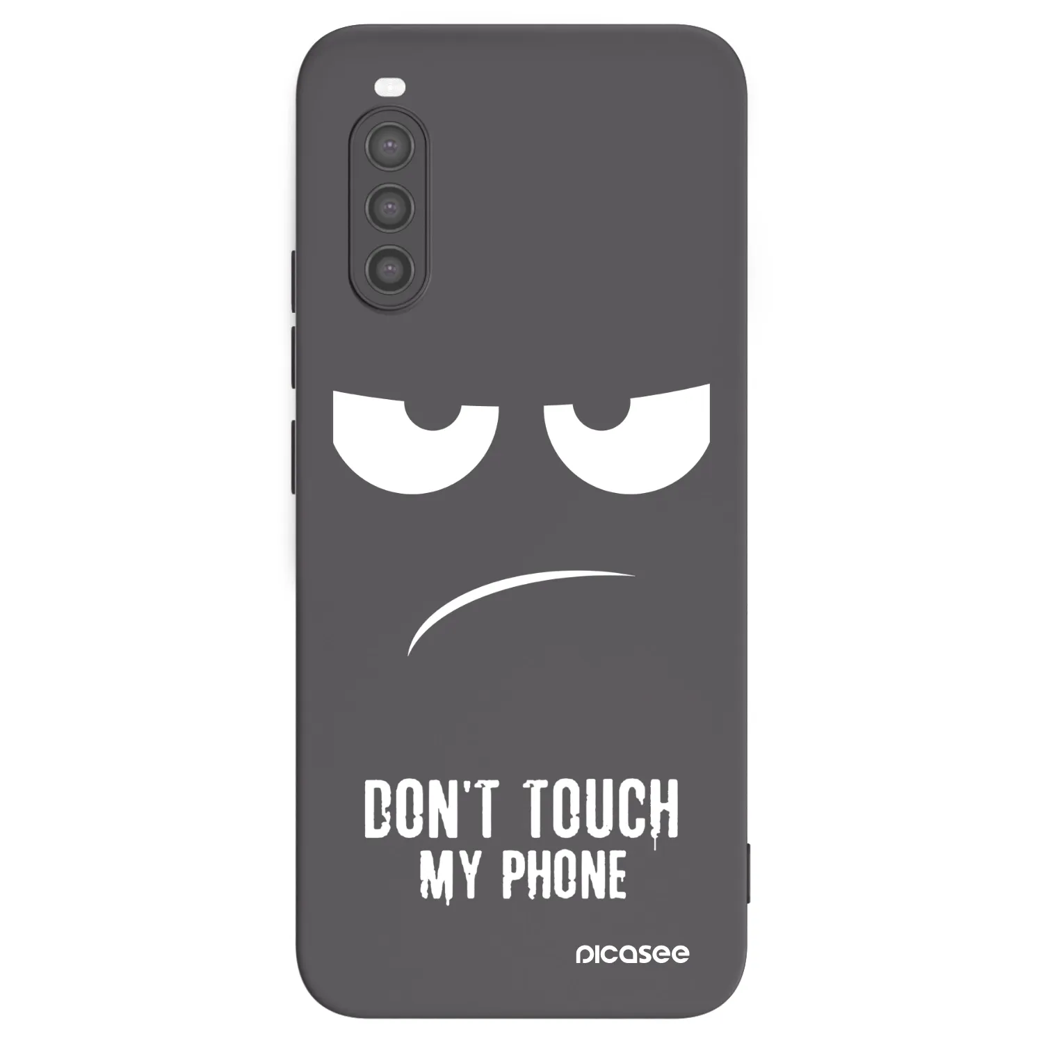 Picasee crna silikonska maskica za Sony Xperia 10 II - Don't Touch My Phone