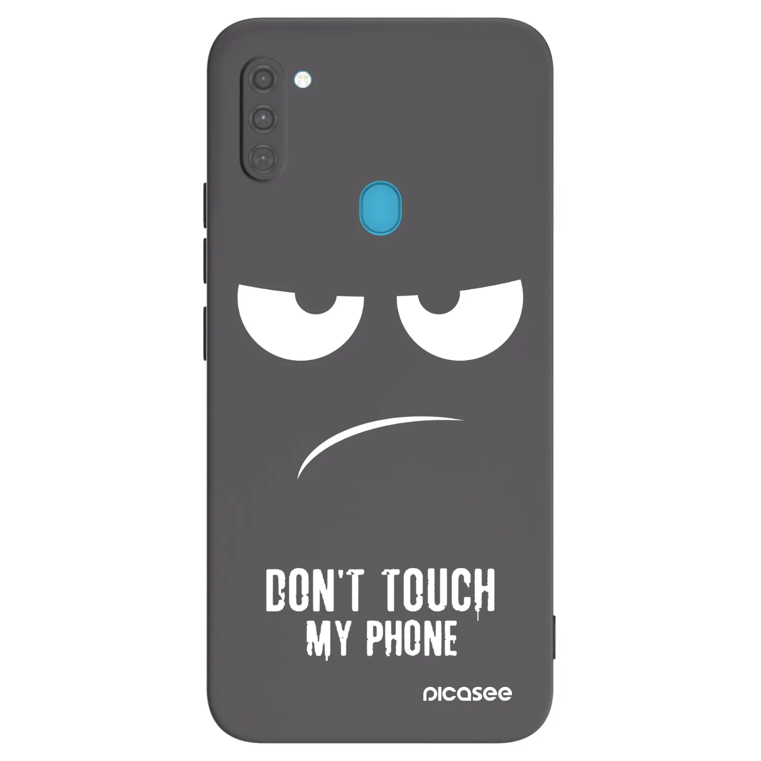 Picasee crna silikonska maskica za Samsung Galaxy M11 - Don't Touch My Phone