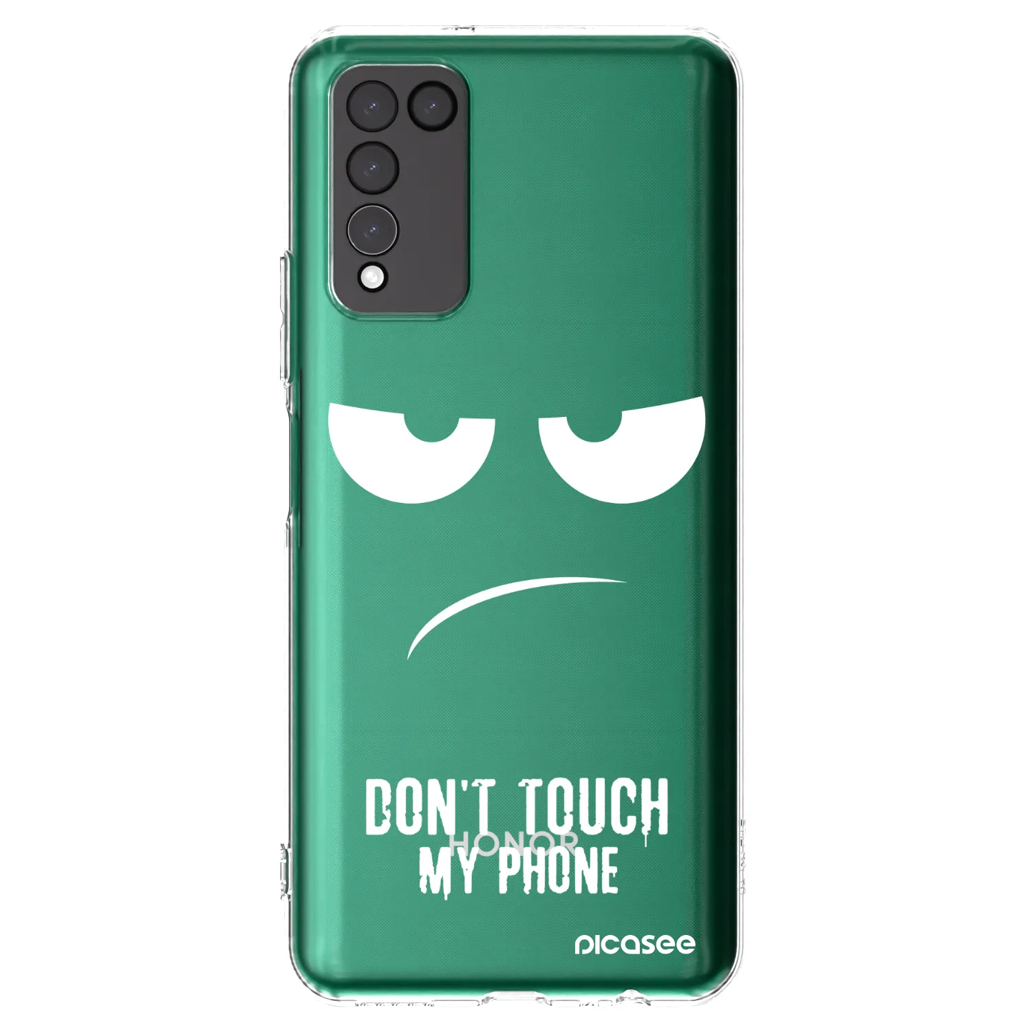 Picasee silikonska prozirna maskica za Honor 10X Lite - Don't Touch My Phone
