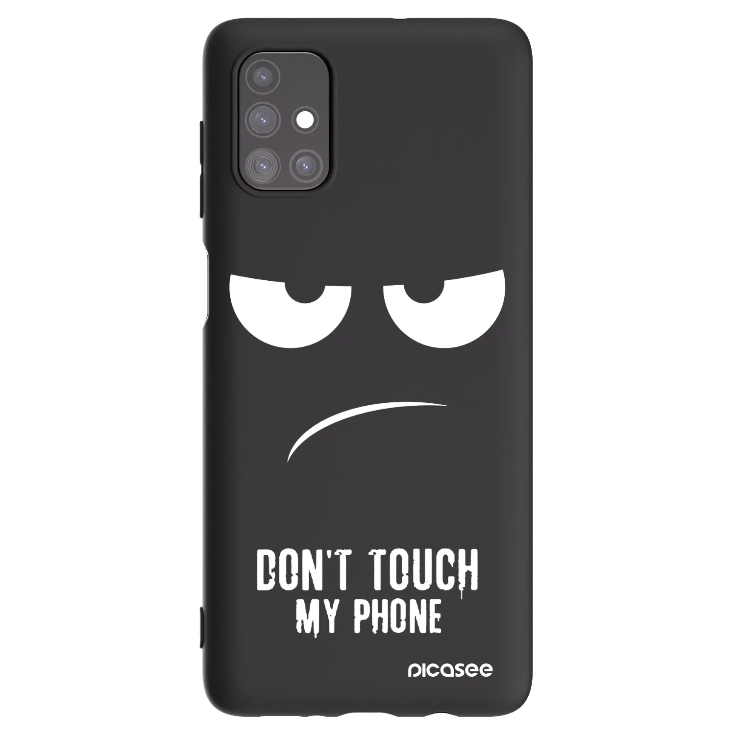 Picasee crna silikonska maskica za Samsung Galaxy M51 M515F - Don't Touch My Phone