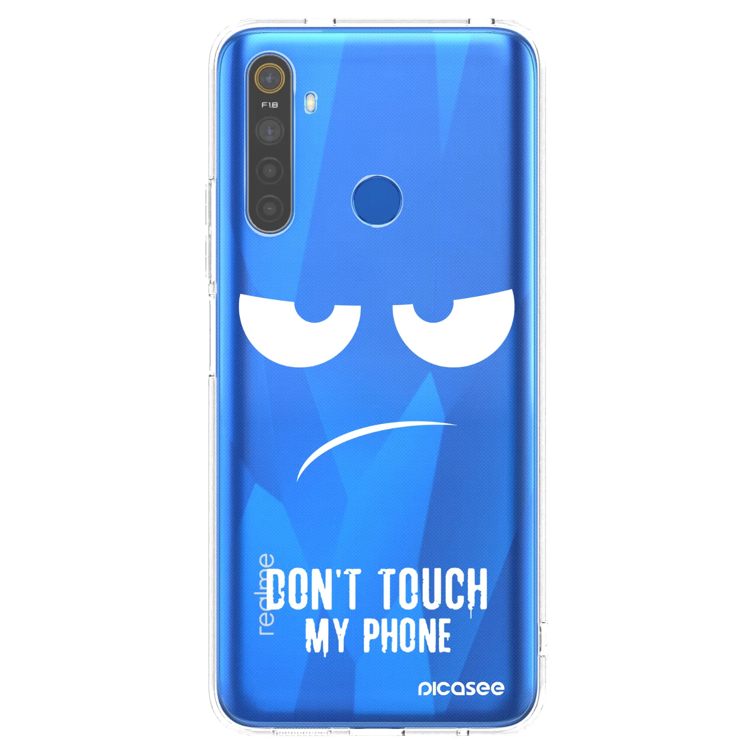 Picasee silikonska prozirna maskica za Realme 5 - Don't Touch My Phone