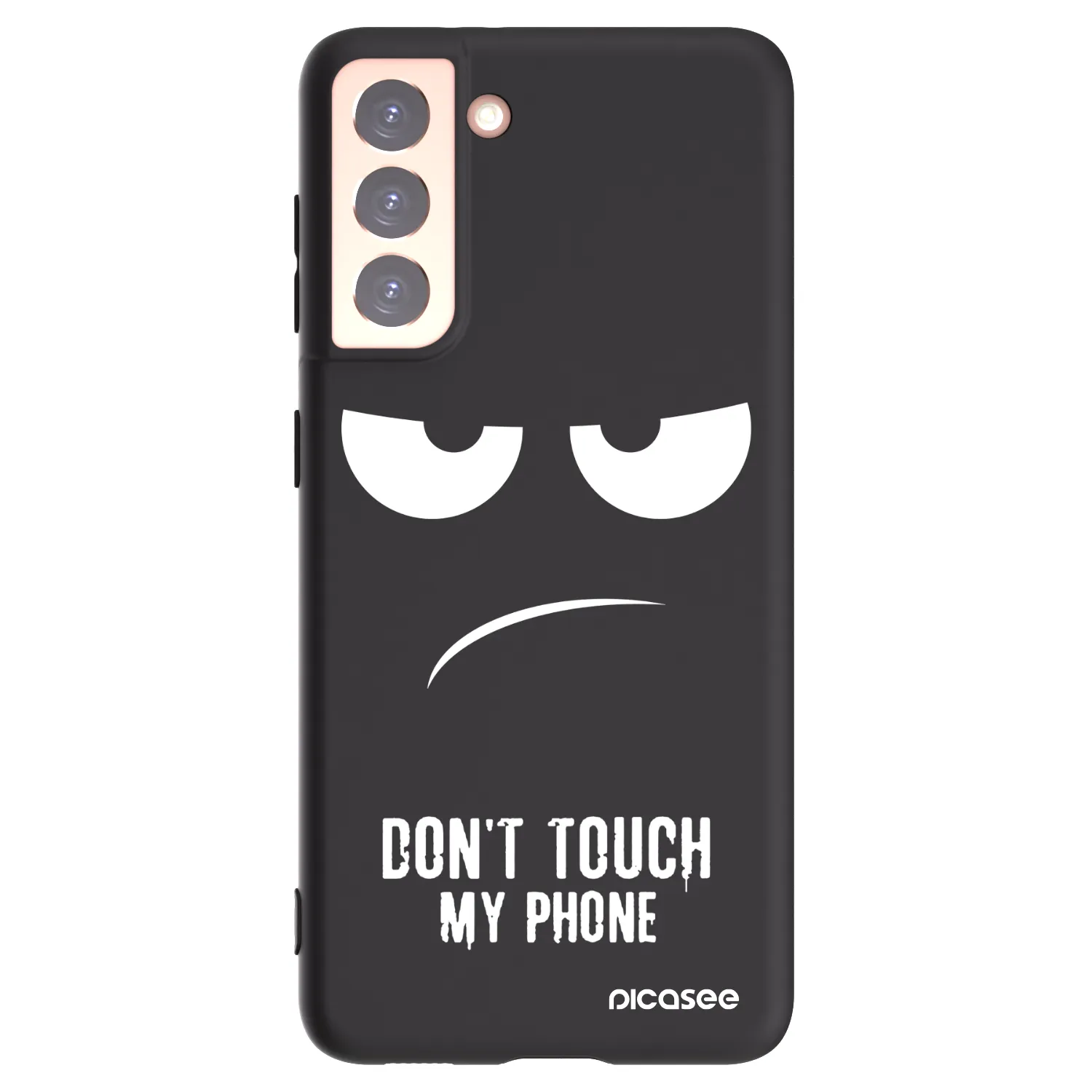 Picasee crna silikonska maskica za Samsung Galaxy S21 5G G991B - Don't Touch My Phone