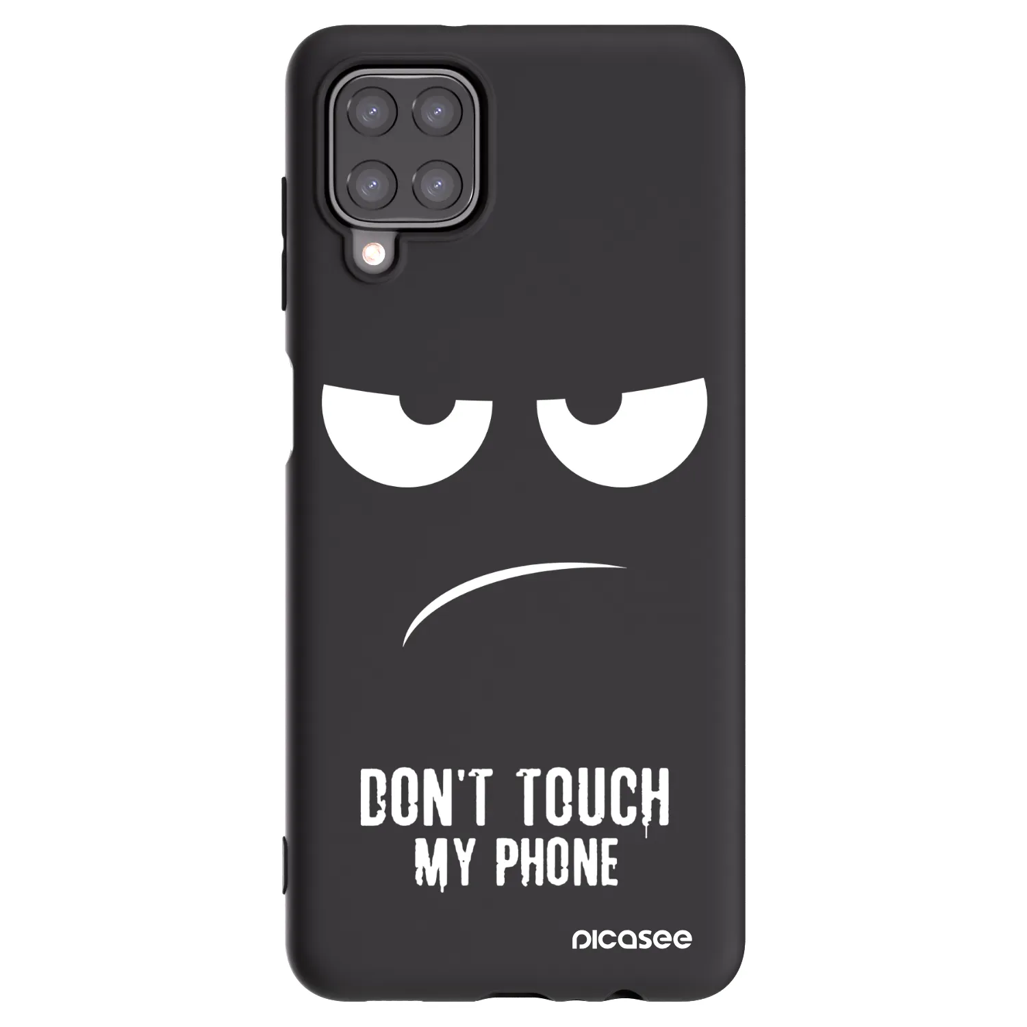 Picasee crna silikonska maskica za Samsung Galaxy A12 A125F - Don't Touch My Phone