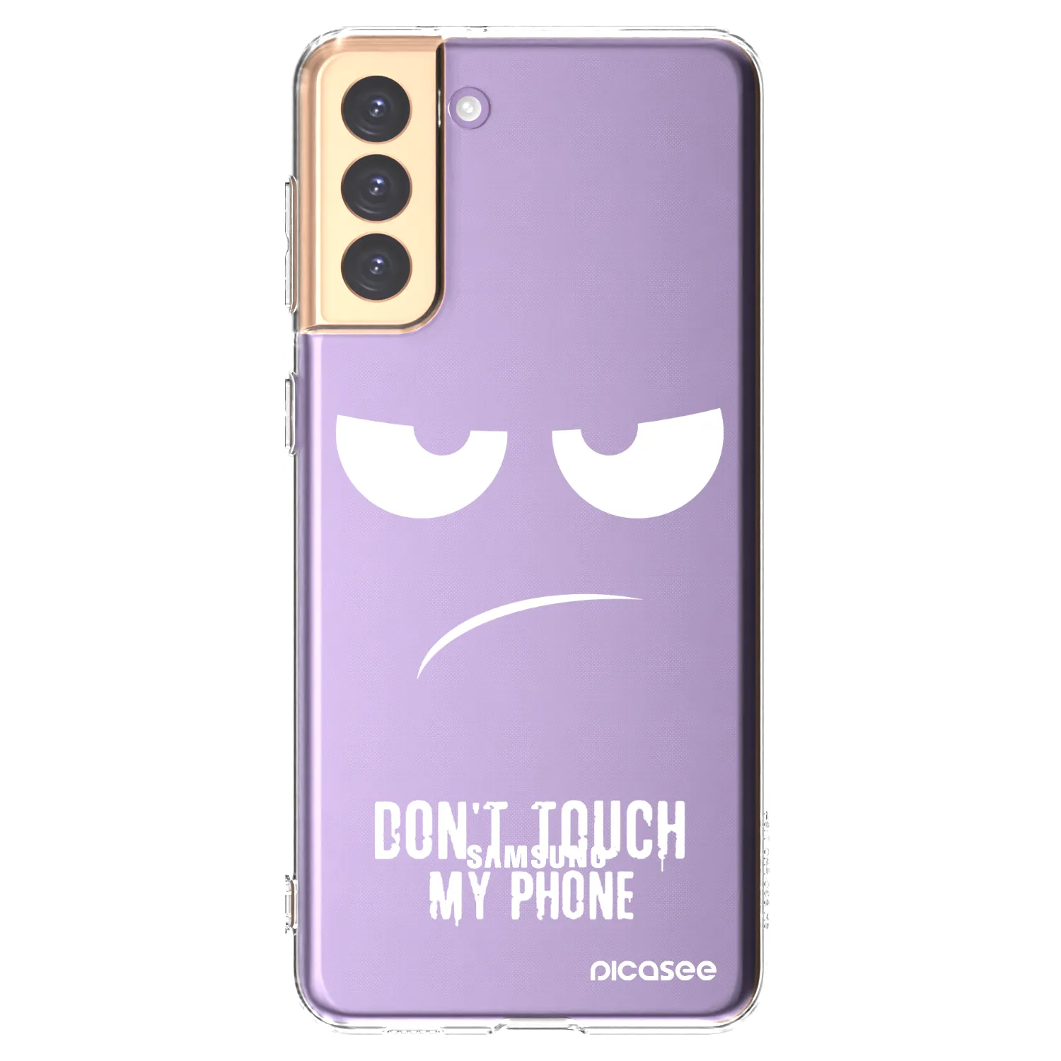Picasee silikonska prozirna maskica za Samsung Galaxy S21+ 5G G996F - Don't Touch My Phone