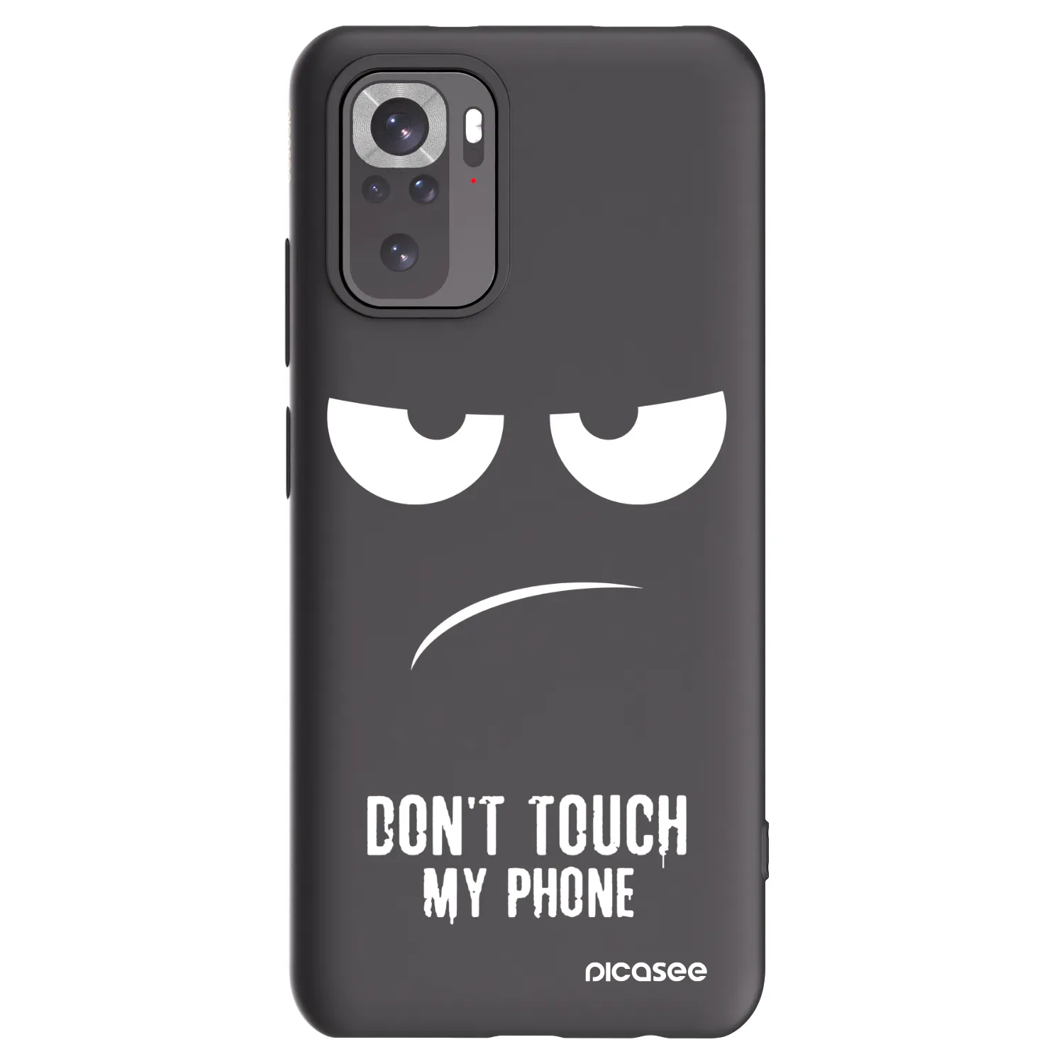 Picasee crna silikonska maskica za Xiaomi Redmi Note 10 - Don't Touch My Phone
