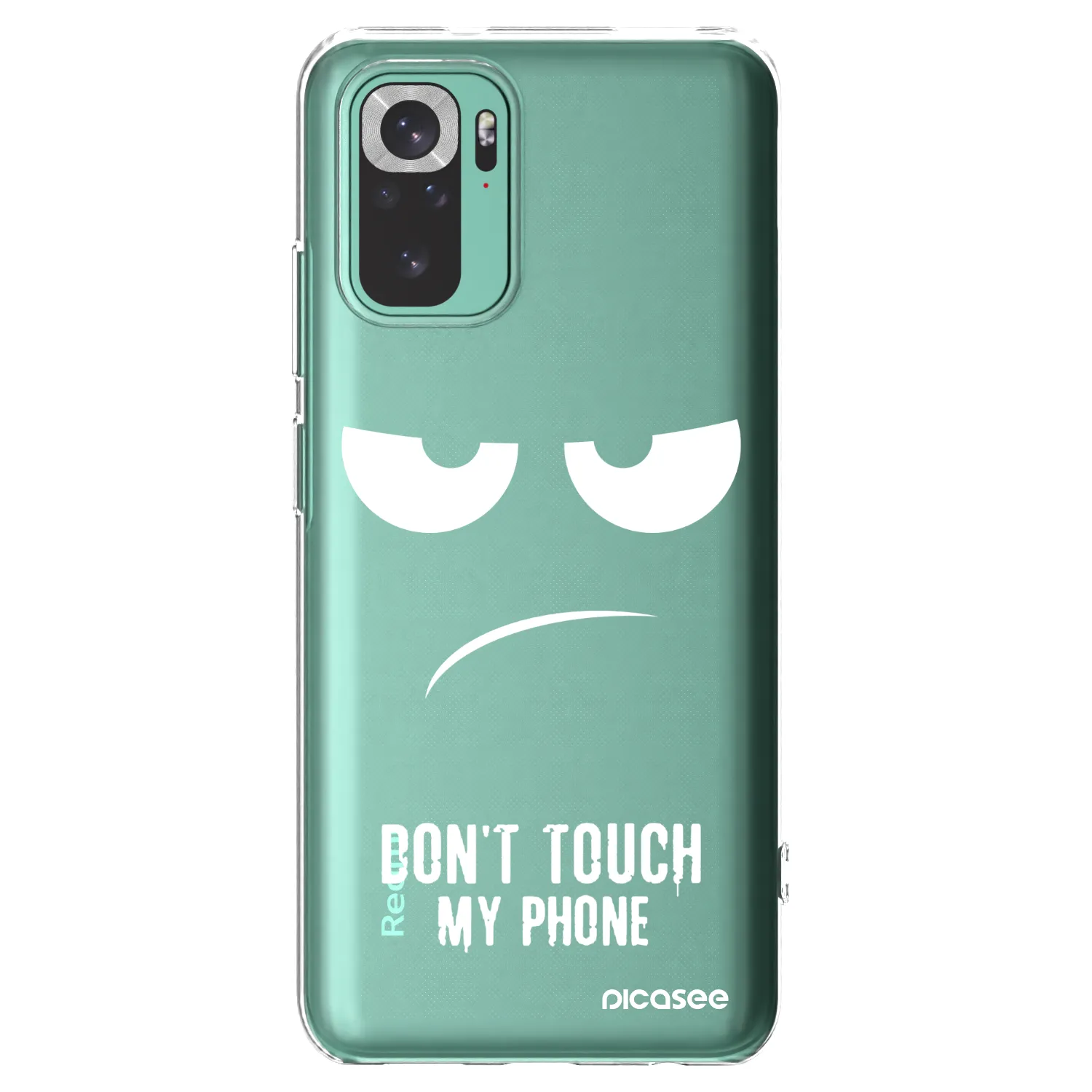 Picasee silikonska prozirna maskica za Xiaomi Redmi Note 10 Pro - Don't Touch My Phone